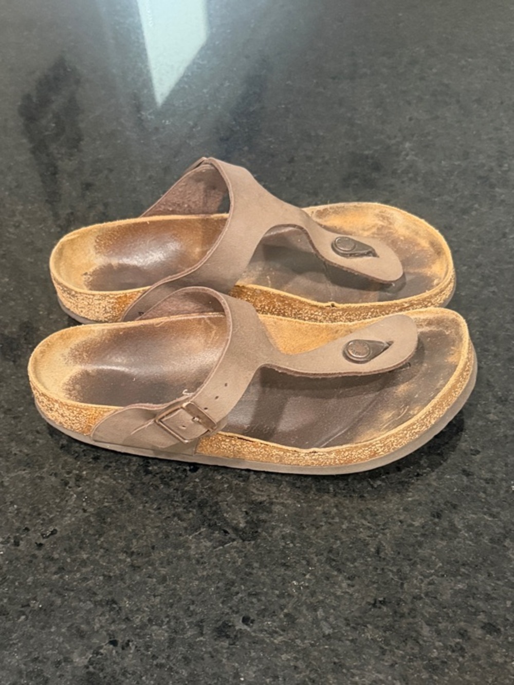 Birkenstock Brown Gizeh Leather Thong - Picture 3 of 12